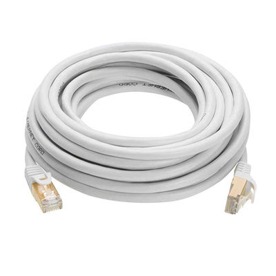 0.5-90m RJ45 Patch Cord ، Double Shield White Cat 7 Ethernet Cable