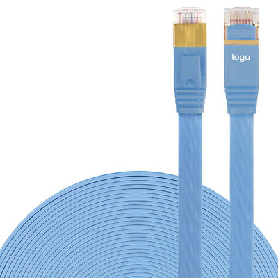 كابل إيثرنت Cat 7 ثابت 600 ميجاهرتز ، كابل Cat7 SFTP العملي الأزرق BC