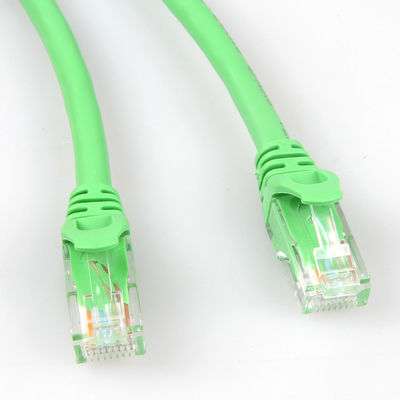 كبل الشبكة الخضراء العملي Cat6a بطول 10m 30m 50m UTP Shield