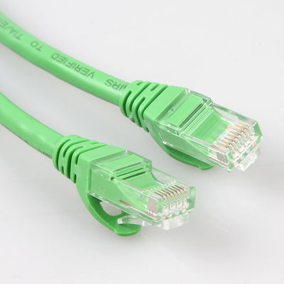 كبل الشبكة الخضراء العملي Cat6a بطول 10m 30m 50m UTP Shield