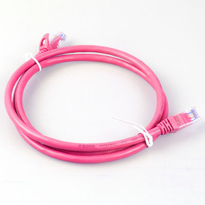 26AWG FTP UTP Cat6a Patch Cord 4 أزواج أحمر اللون متعدد الأغراض