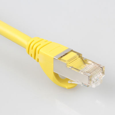 كابل أصفر خارجي Cat7 SSTP ، سلك تصحيح عملي 26AWG LSZH