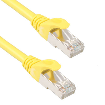 كابل أصفر خارجي Cat7 SSTP ، سلك تصحيح عملي 26AWG LSZH
