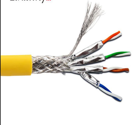 SFTP في الهواء الطلق Cat7 Lan Cable Double Shield CCA 28AWG متعدد الألوان