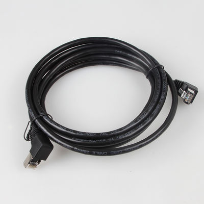 OEM Stable Cat7 Patch Cord 90 درجة إلى 270 درجة بزاوية تصاعدية