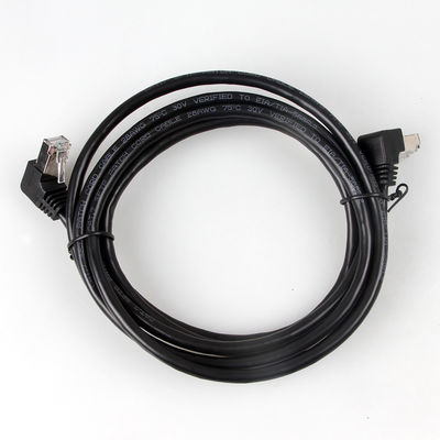 OEM Stable Cat7 Patch Cord 90 درجة إلى 270 درجة بزاوية تصاعدية