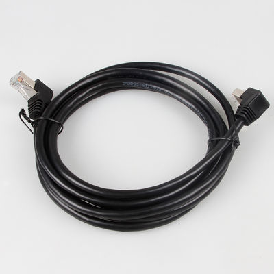 OEM Stable Cat7 Patch Cord 90 درجة إلى 270 درجة بزاوية تصاعدية
