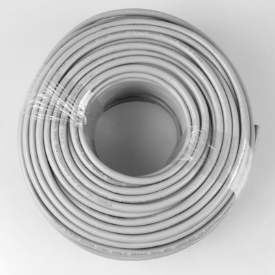 زوج شبكي ملتوي محمي من Cat 7 ، 100 متر 305 متر ، رمادي اللون