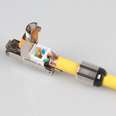 كابل Cat 7 STP المنتهي ميدانيًا ، كابل توصيل معياري لشبكة RJ45 8P8C ، كابل تصحيح Cat 7